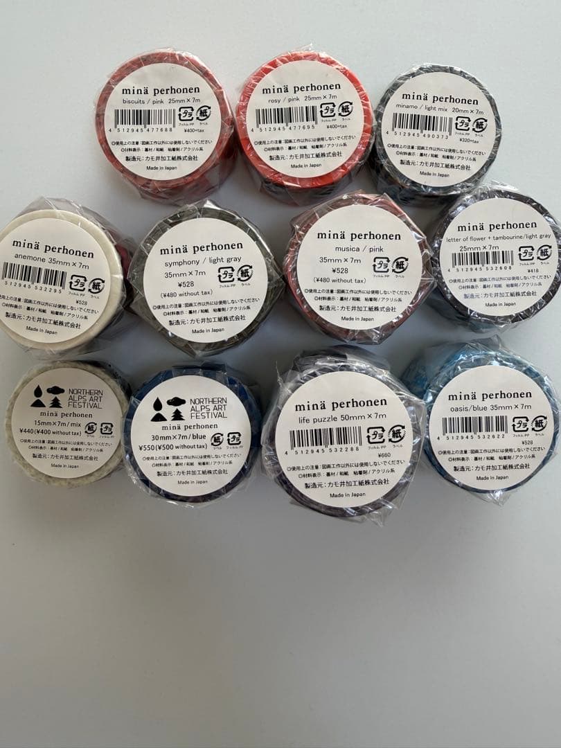 ミナペルホネン マスキングテープ　つづく展　北アルプス国際芸術祭