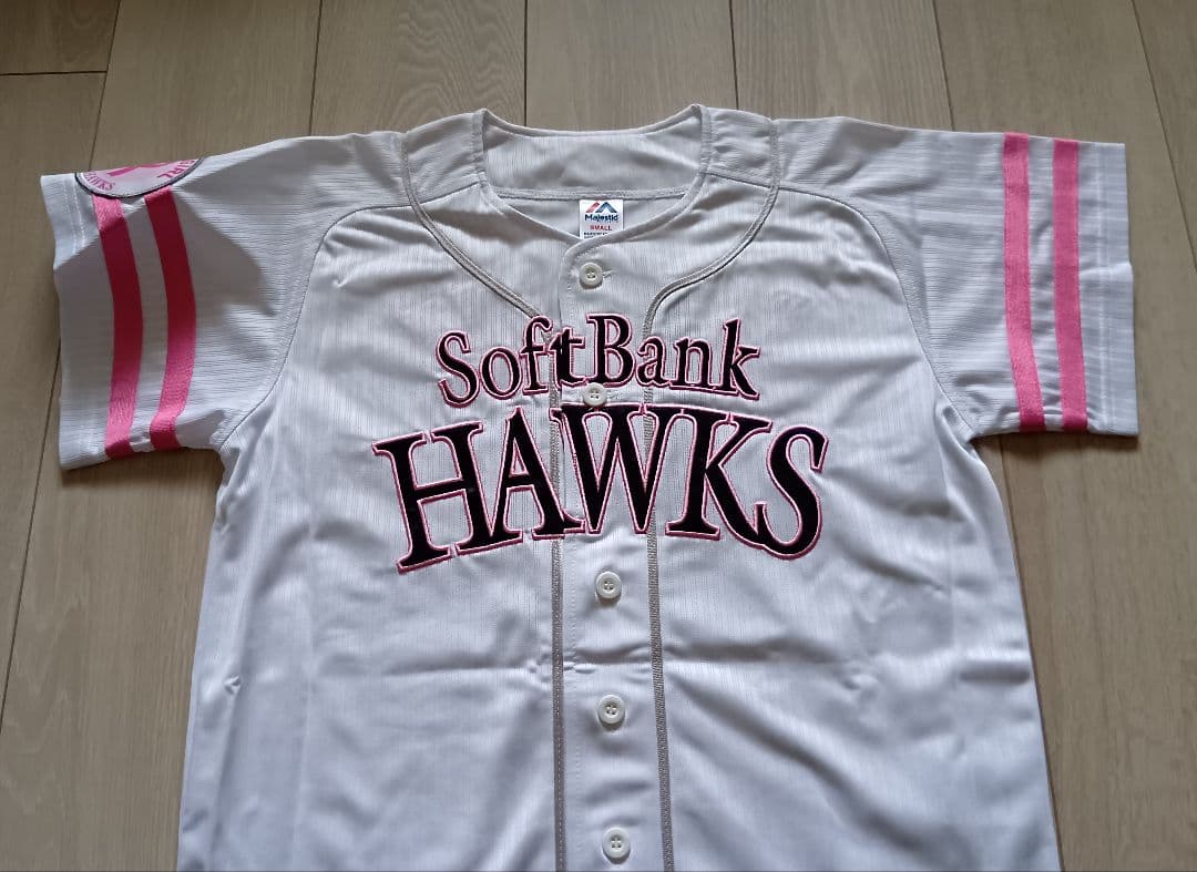 【限定　タグ付】ソフトバンクホークス　バレンティン　ピンクリボン　ユニフォーム