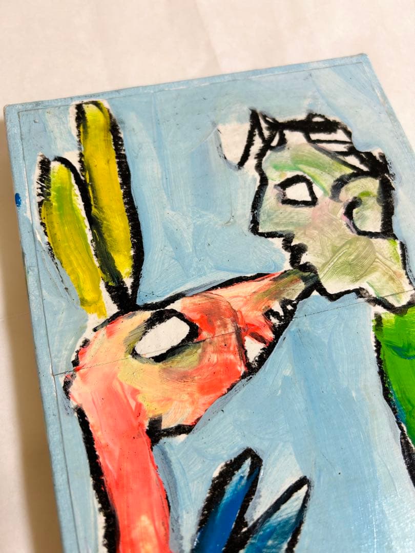 エディ・ドミニク・デュビアン　子供と怪獣　原画　キャンバスアート　エイチピーデコ