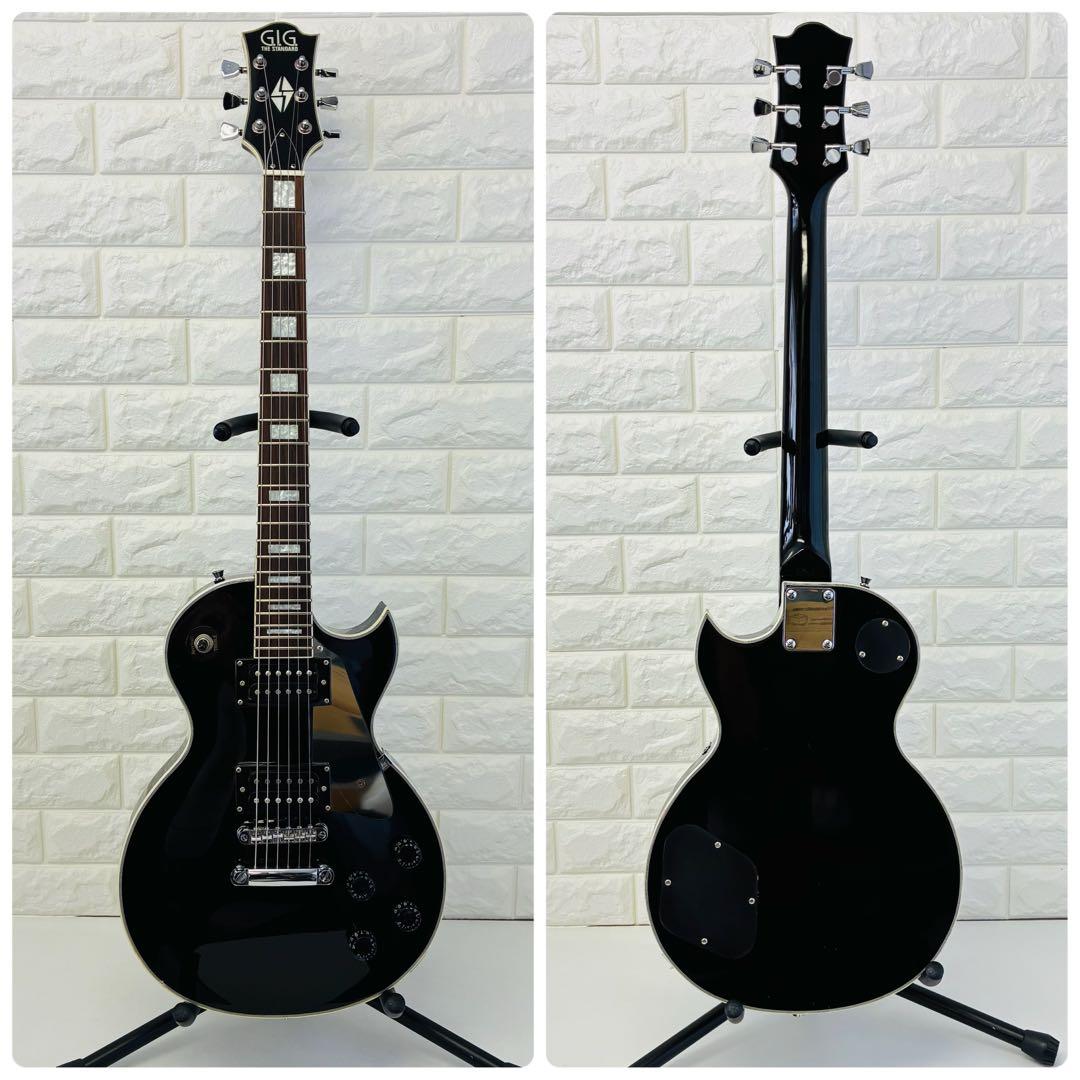 G.I.G レスポール カスタムタイプ ブラック ミラーピックガード
