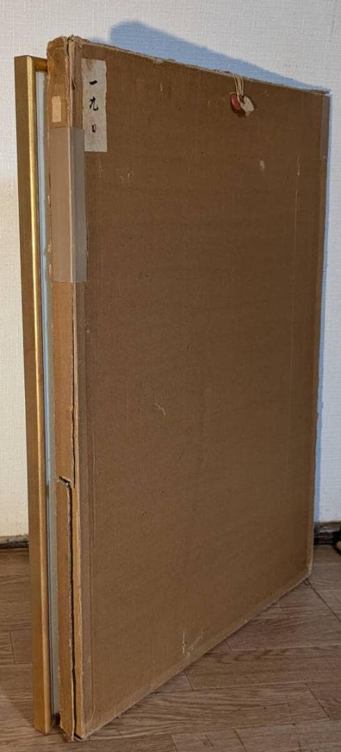 【真作】版画　中村清治　リトグラフ　花帽子の肖像　エレガントな横顔　箱入　Y2