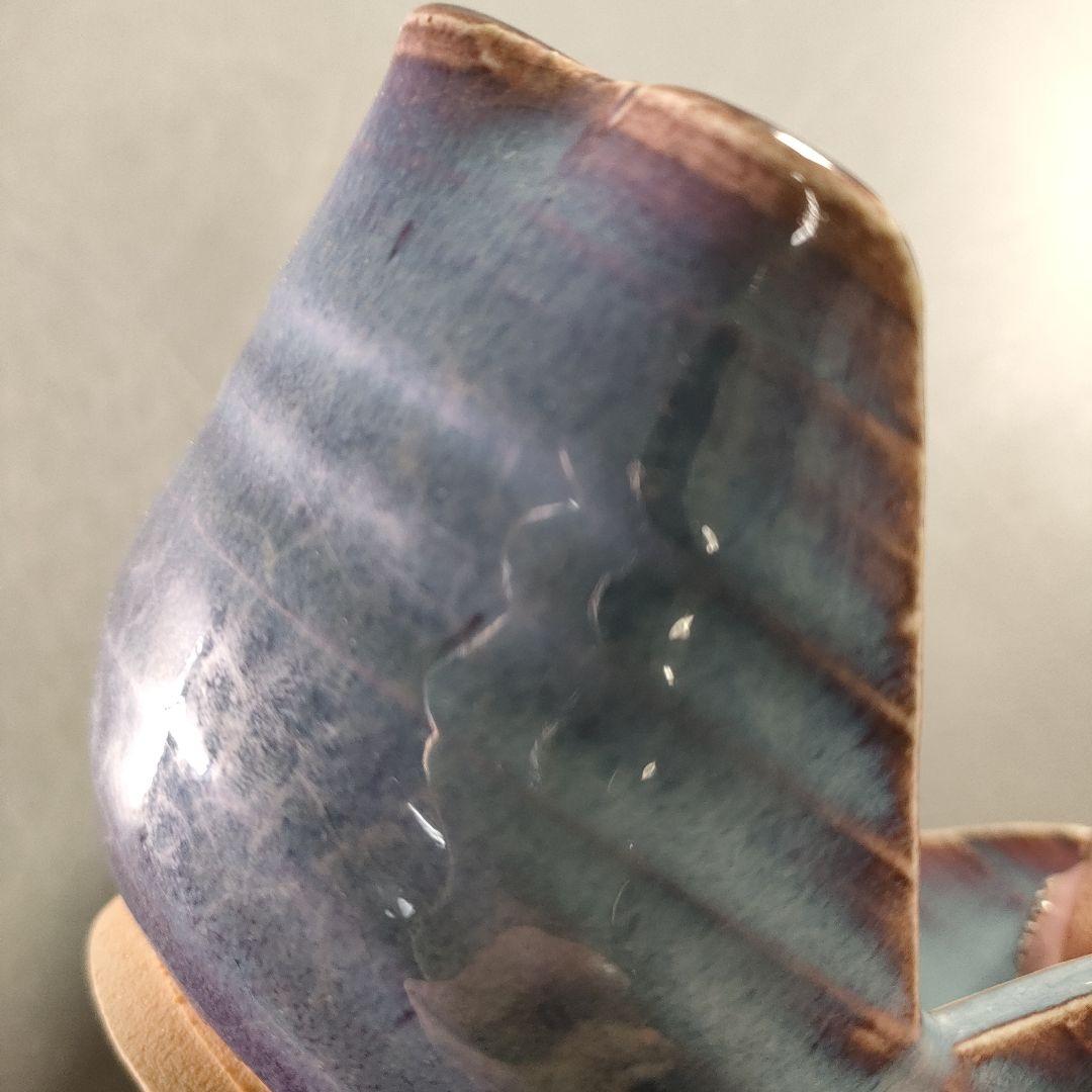 A884-6/清水六兵衛 造/紫翠釉向付/5客/盛鉢/飾皿/小鉢/