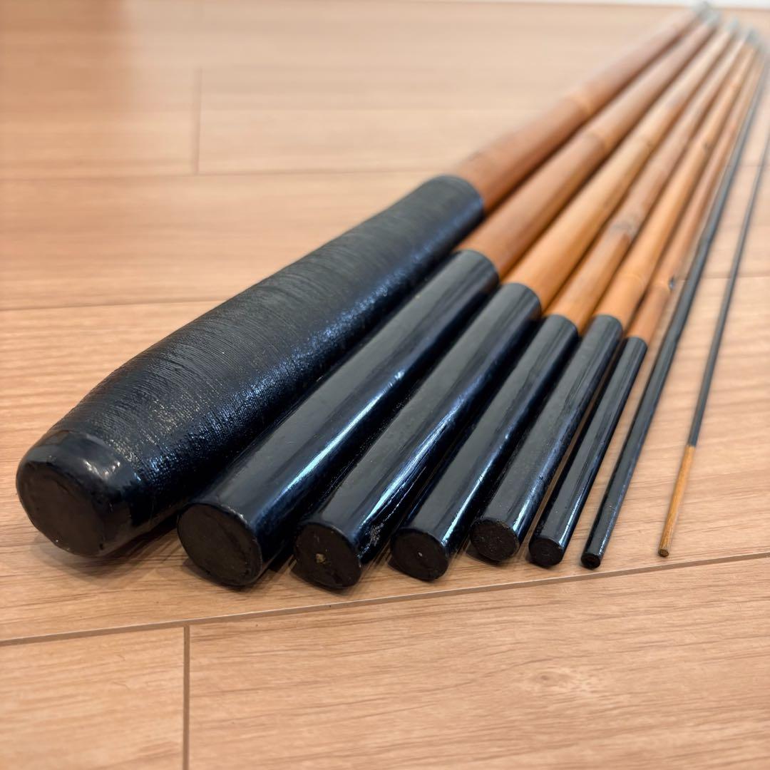 釣具店在庫品 在名有 和竿 竹竿 へら竿 ヘラブナ 約23尺7寸 約20尺7寸