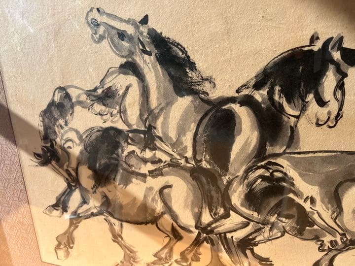 骨董 美術 掛け軸 八駿図 八馬古画