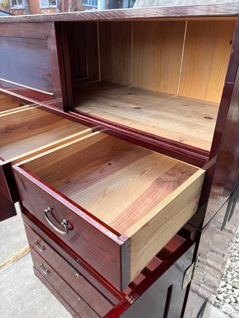 木製アンティーク箪笥 引き出し付き