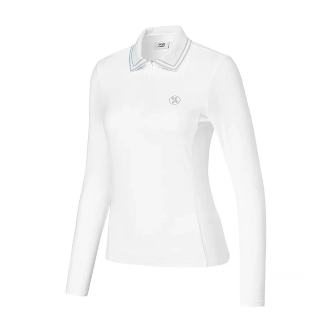 XEXYMIX フレッシュ 異素材 ハーフジップアップ ポロシャツ