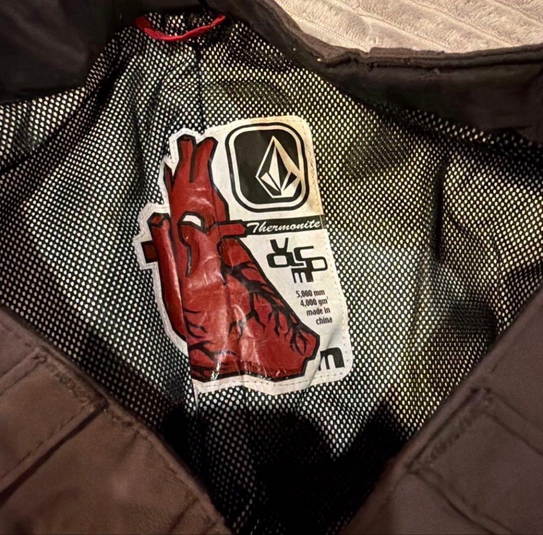 VOLCOM スノーボードウェア上下セットブラック/ブラウンL ボルコム
