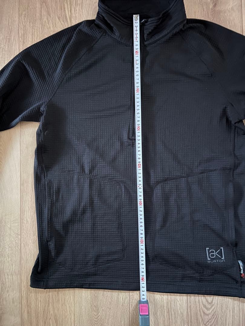 美品　Burton [ak] フリースミッドレイヤー ブラック ハーフジップXL