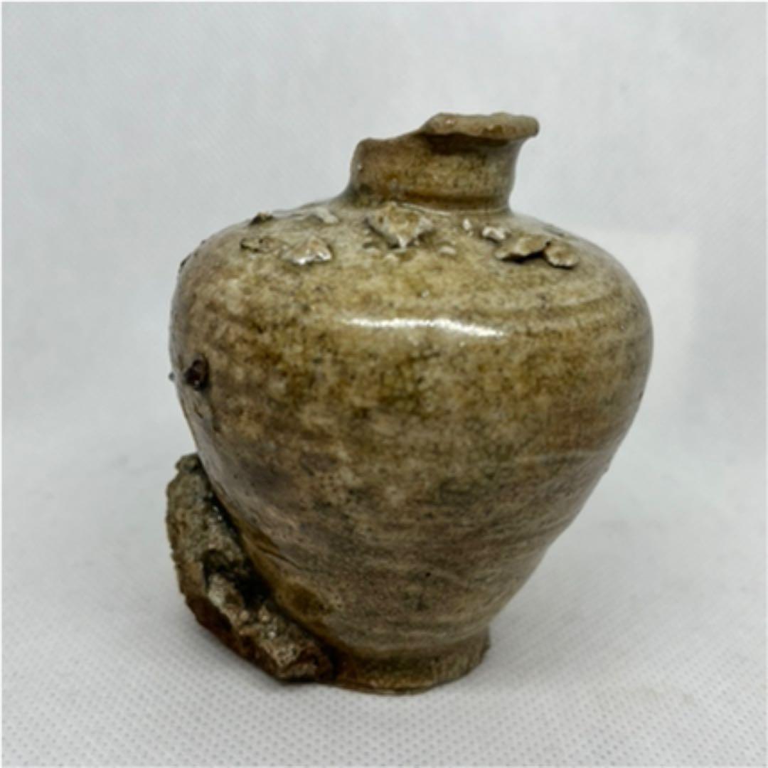 【お値下げ】骨董　古瀬戸　小壺　瓶子（直しあり）