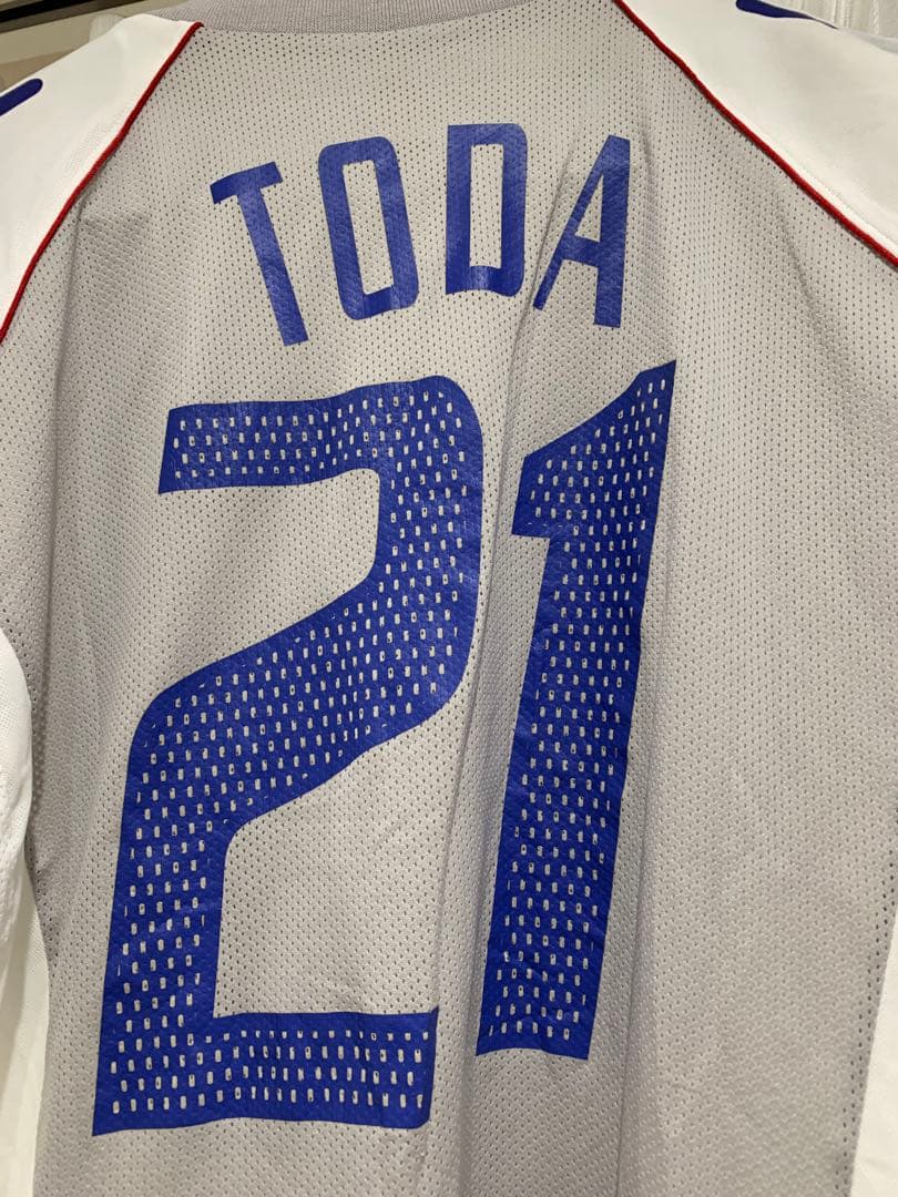 戸田和幸 21番 ユニフォーム 日本代表 2002年 日韓 w杯 アウェイ L