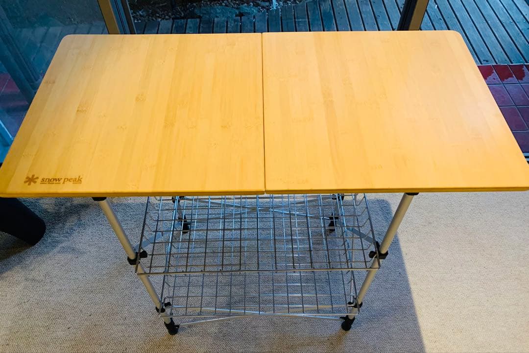 peak フィールドキッチン 竹テーブル➕ガビングフレーム