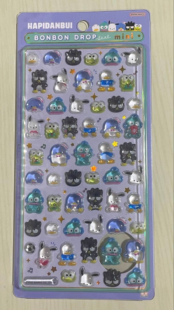 ボンボンドロップシール たまごっち 和柄 サンリオミニ まめっち ハピダンブイ