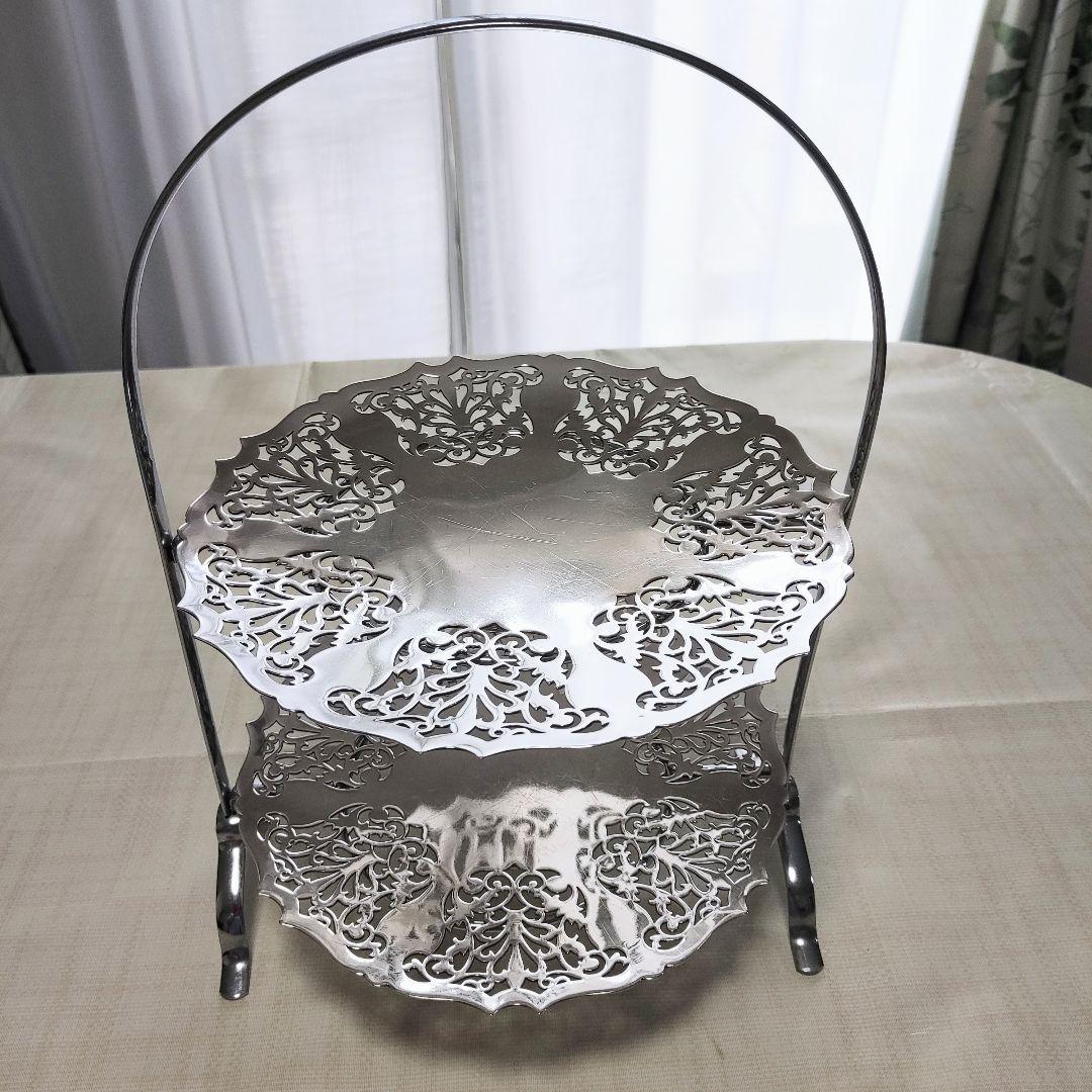 マッピン&ウェッブ　シルバー ケーキスタンド 2段　アフタヌーンティー　希少