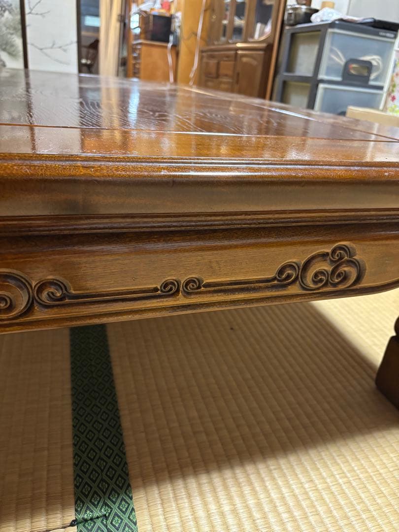 木製 茶色 長方形 座卓