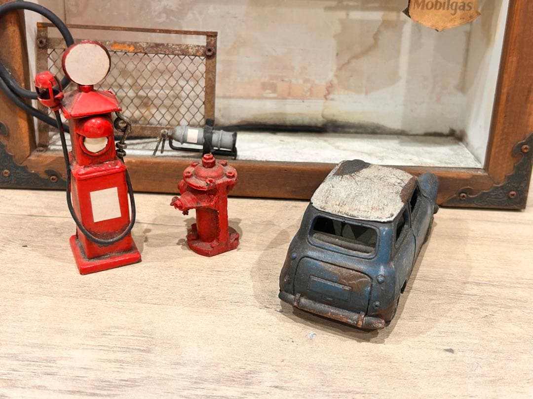 ミニクーパー　minicooper ビンテージ　インテリア　ガソリンスタンド