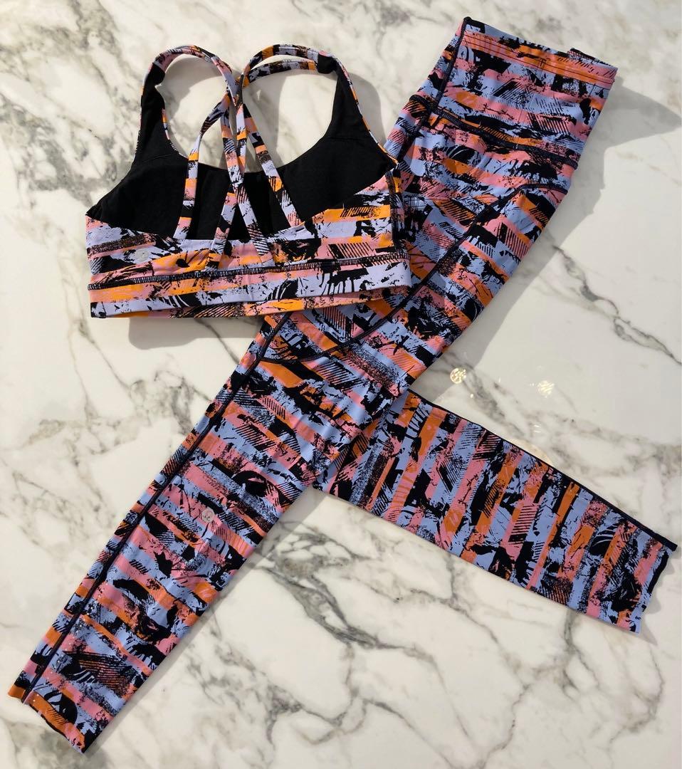 ルルレモン　レギンス　４　６　ヨガ　ピラティス　ピンク　ブルー