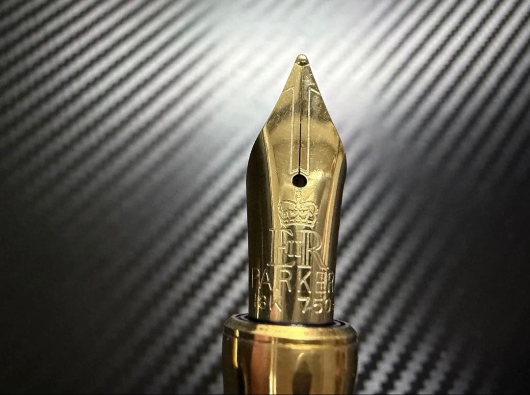 美品 パーカー デュオフォールド エリザベス女王 M 中字 万年筆