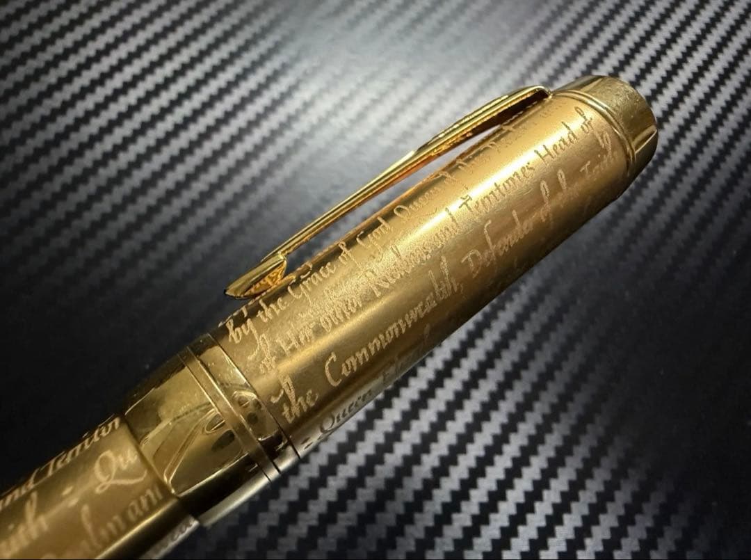 美品 パーカー デュオフォールド エリザベス女王 M 中字 万年筆