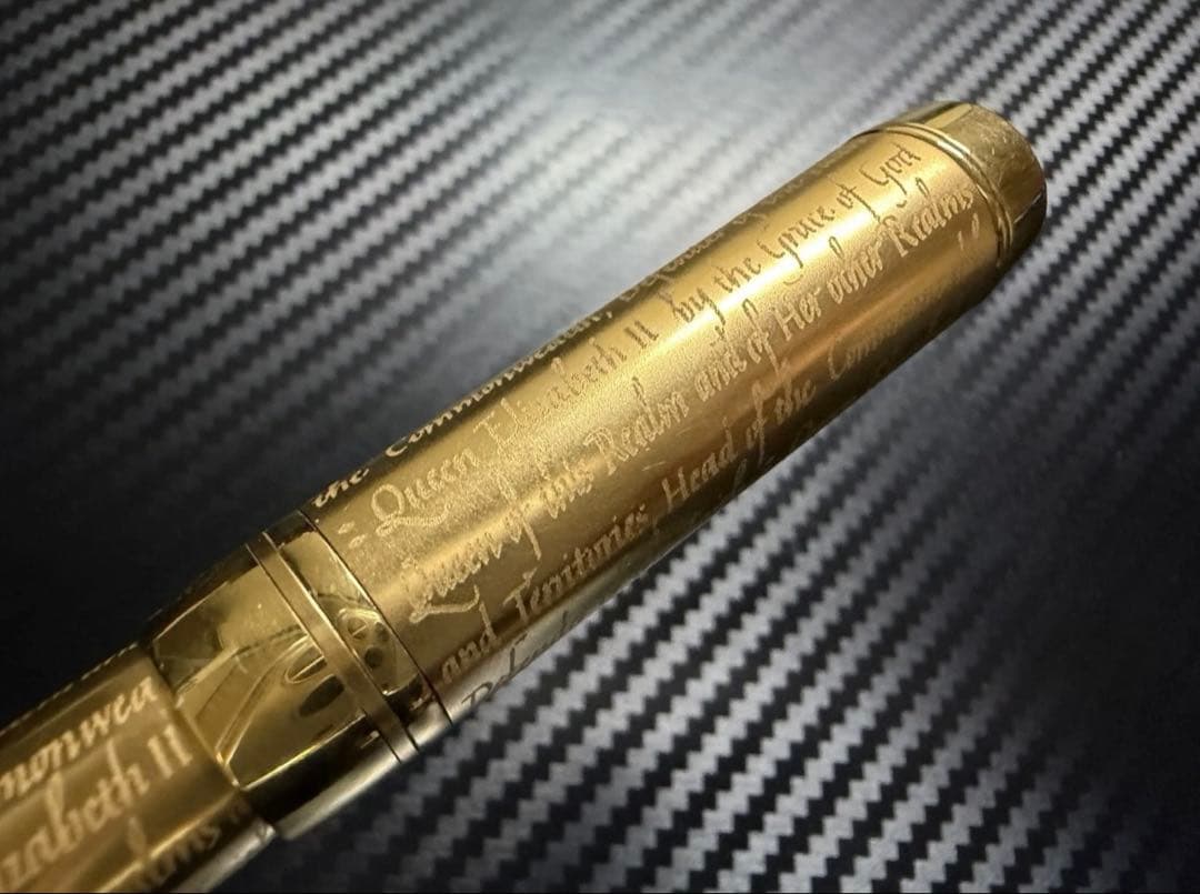 美品 パーカー デュオフォールド エリザベス女王 M 中字 万年筆