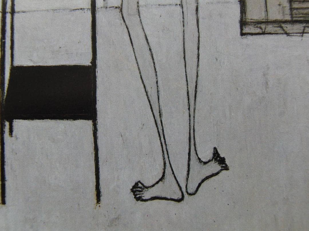 ベルナール・ビュッフェ、「Femme nue de dos」、希少画集の額装画