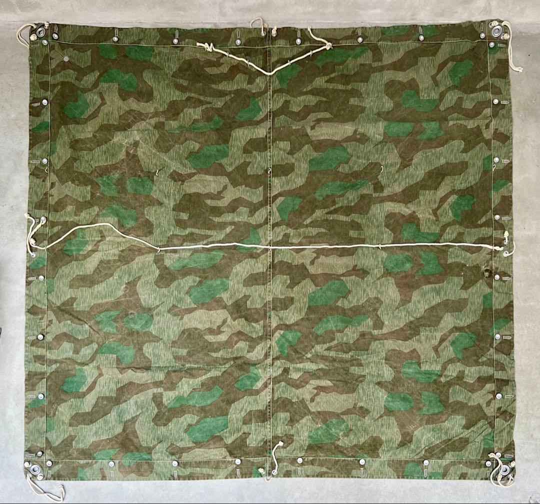 実物 40s スイス軍幕 スプリンターカモ ツェルトバーン ミリタリー テント
