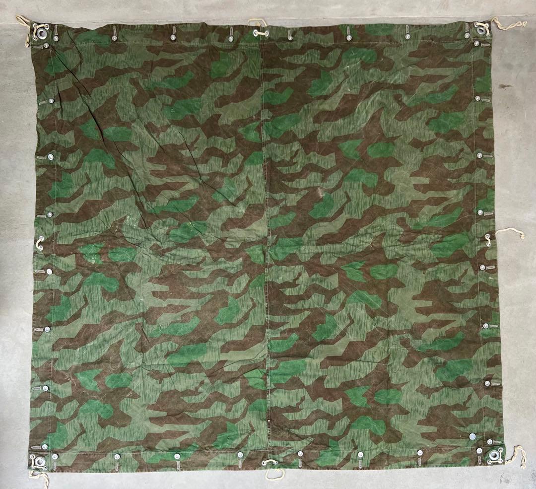実物 40s スイス軍幕 スプリンターカモ ツェルトバーン ミリタリー テント