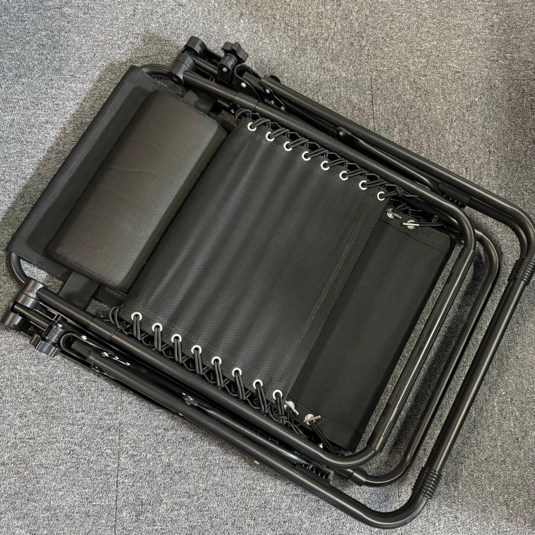 ゼログラビティ 折りたたみ式 リクライニングチェア ガーデンチェア ブラック