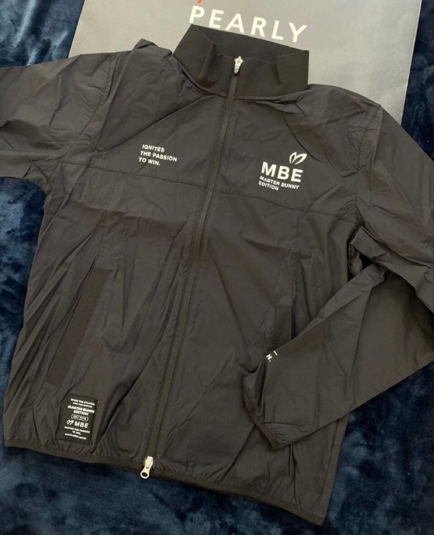 新品 マスターバニー 千鳥柄×ナイロンストレッチ 撥水ジャケット(4)M/白