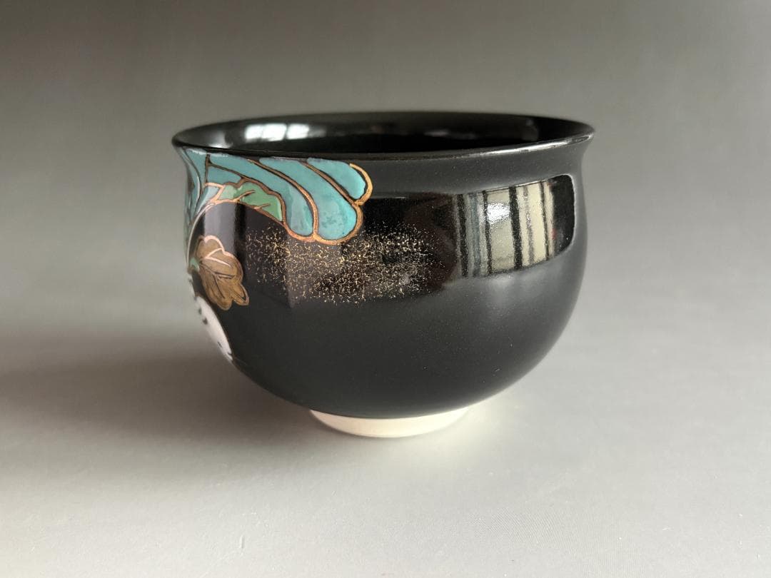 加藤永山　色絵白蕪　茶碗　茶道具