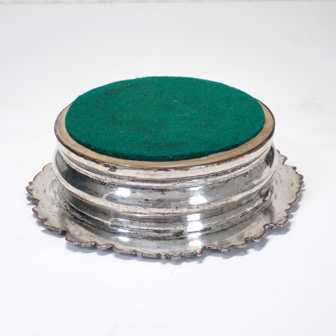 英国製 アンティーク 純銀製 シルバープレート 木製 ワインボトルホルダー