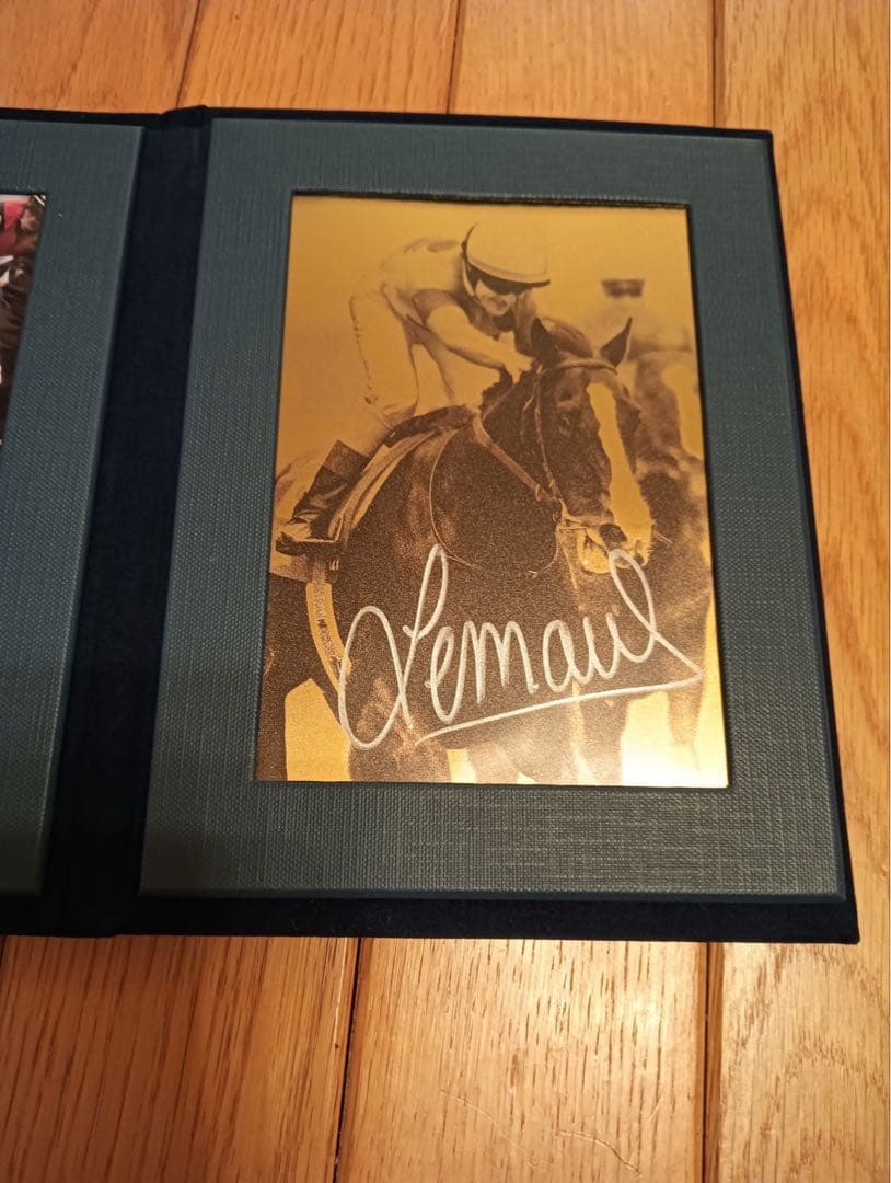 イクイノックス　純金プレート　ルメール騎手直筆サイン入りダブルサイン　引退記念