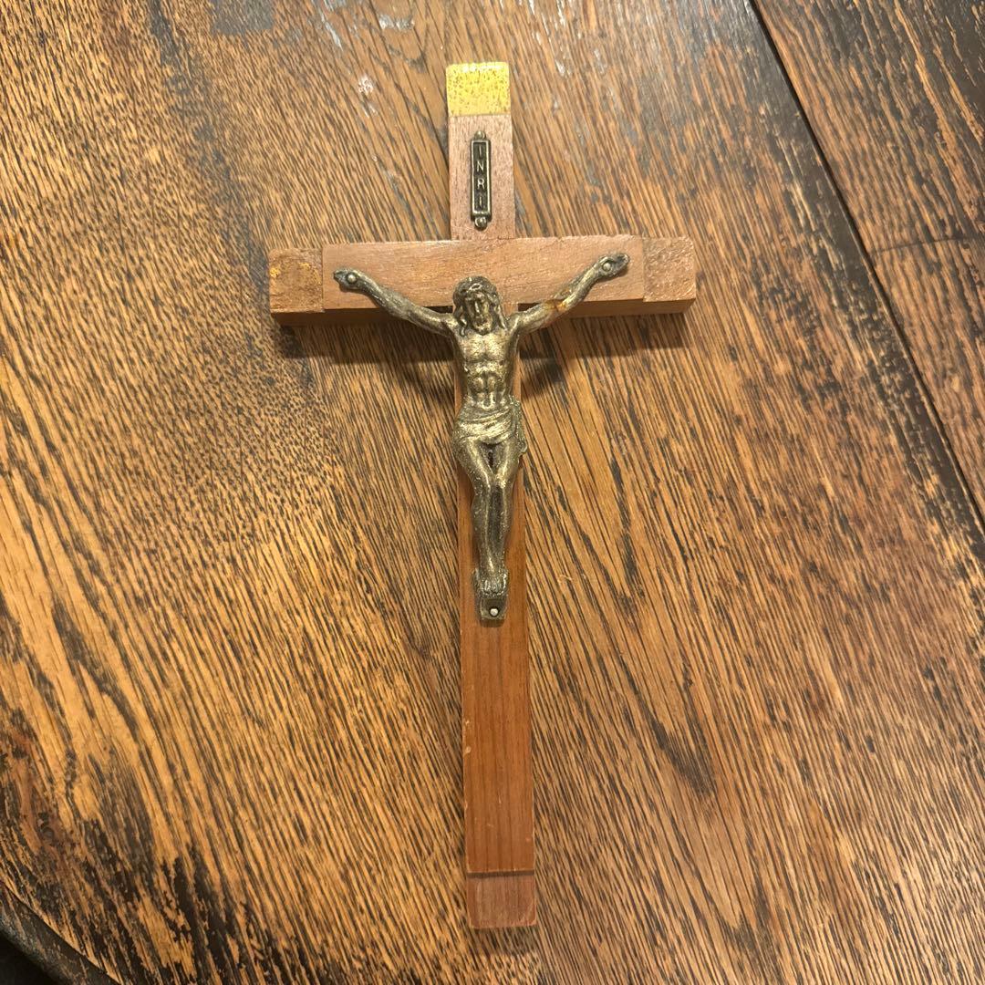 本物アンティーク 十字架 イエス・キリスト像