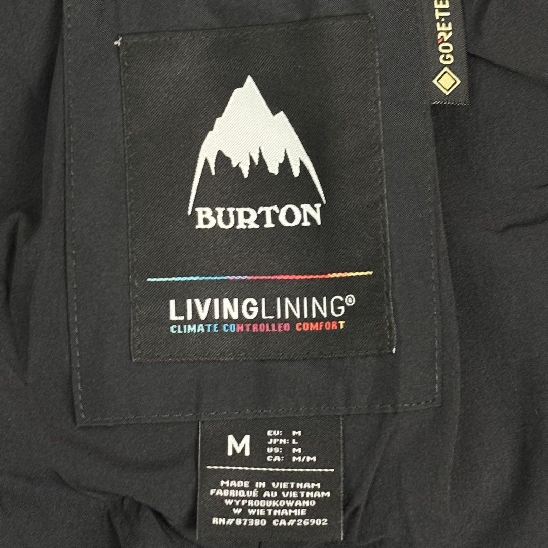 2457【美品】バートン ビブパンツ ゴアテックス スノボウェア 黒 つなぎ