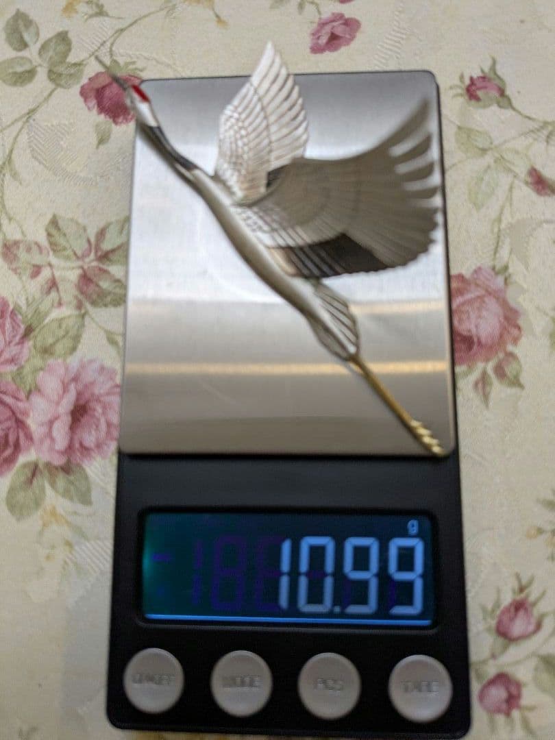 G*郎様 武比古　純銀製（たぶん）　鶴3.5号　訳あり保管品　ガラスケース無し