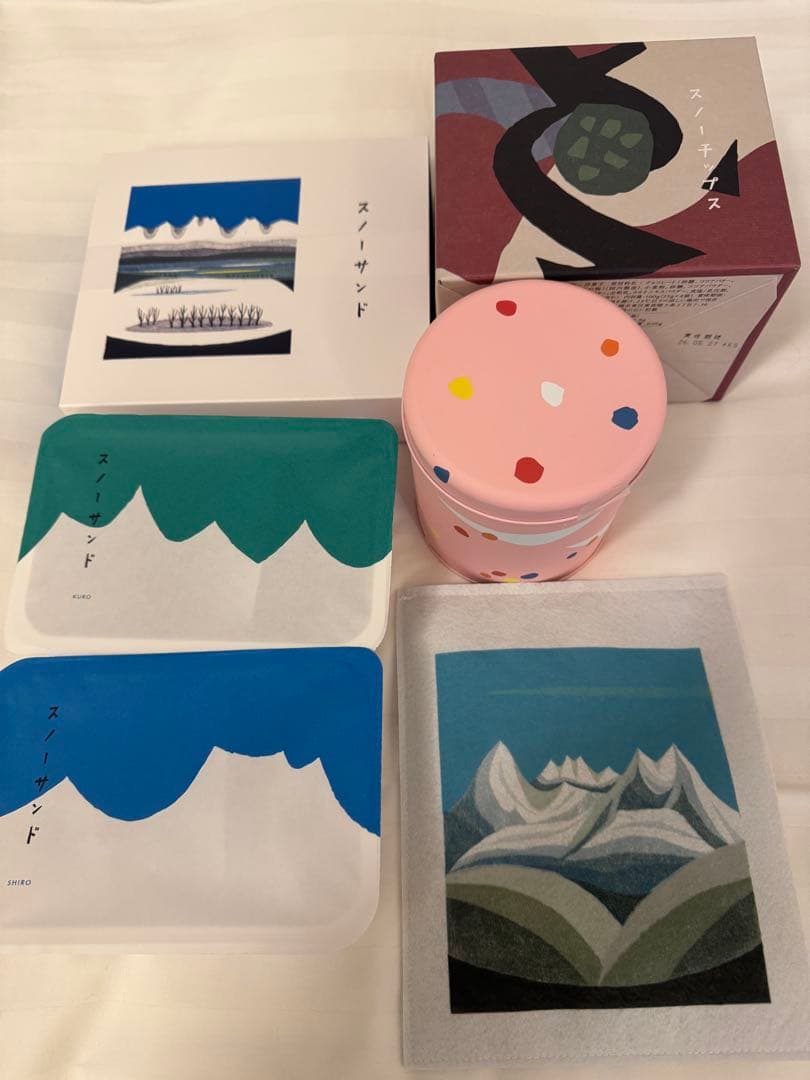 ⭐︎スノーサンド　スノーチップス　雪ひとつ　6点セット　バレンタイン缶♡ 即発送