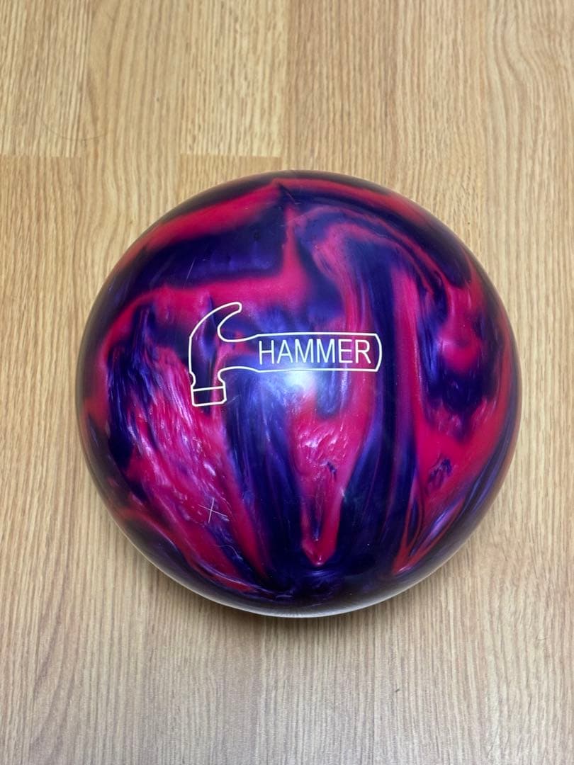 AXE & HAMMER ボウリングボール 紫赤マーブル