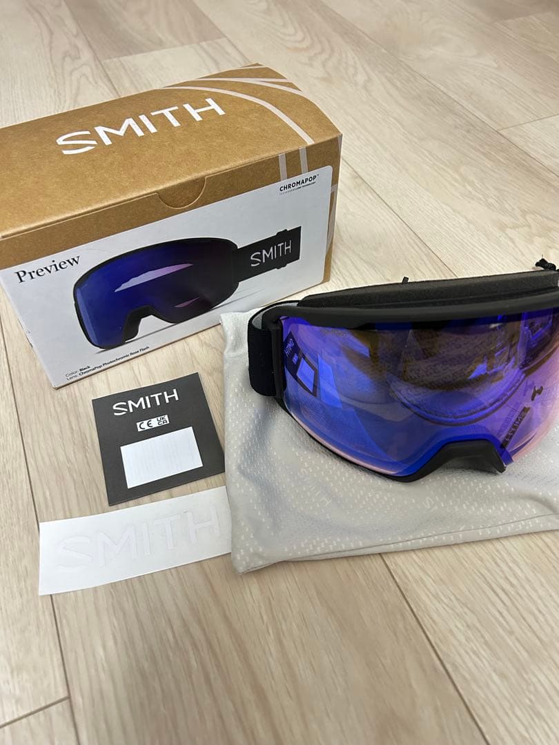 SMITH Preview ゴーグル ブラック 25-26モデル