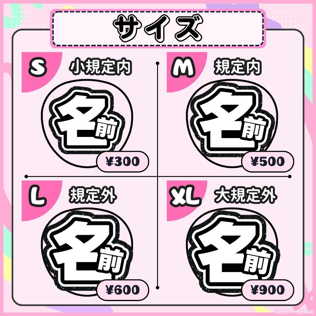 うちわ文字 団扇屋さん オーダー ぷっくり ネームボード 連結パネル 折り畳み