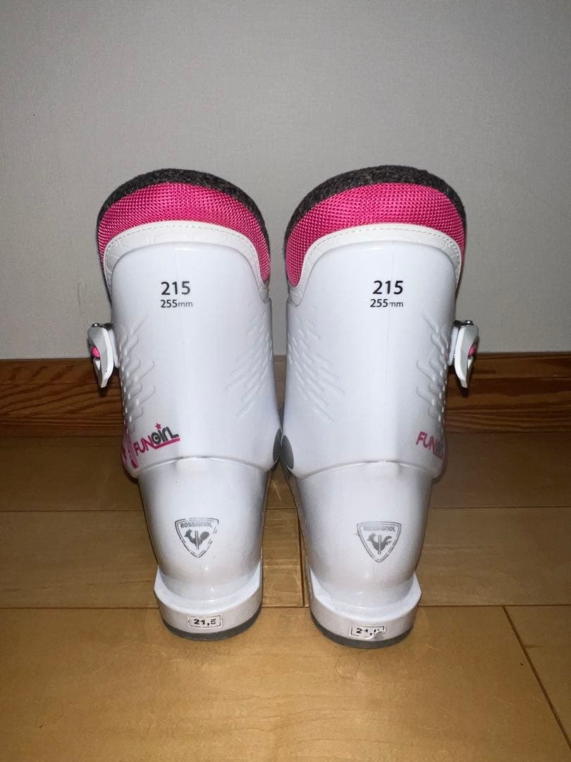 ★ロシニョール★子ども用★スキーブーツ★ホワイト/ピンク★21.5cm★