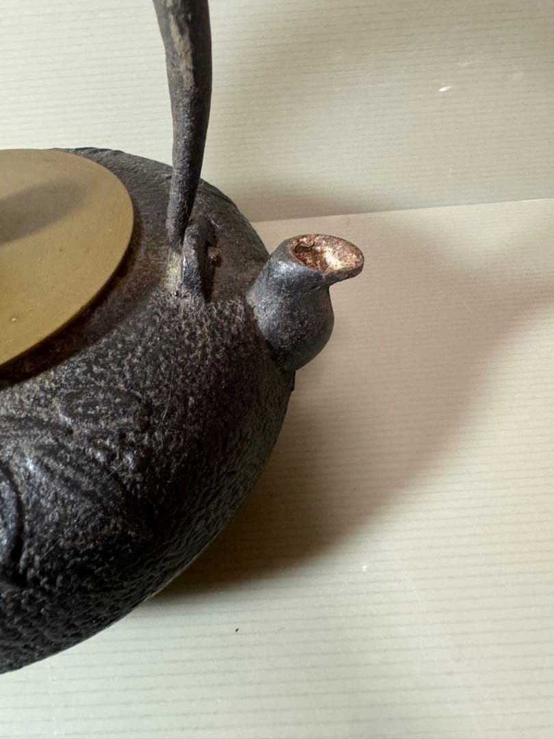 2855 茶道具　龍文堂　竹文　鉄瓶