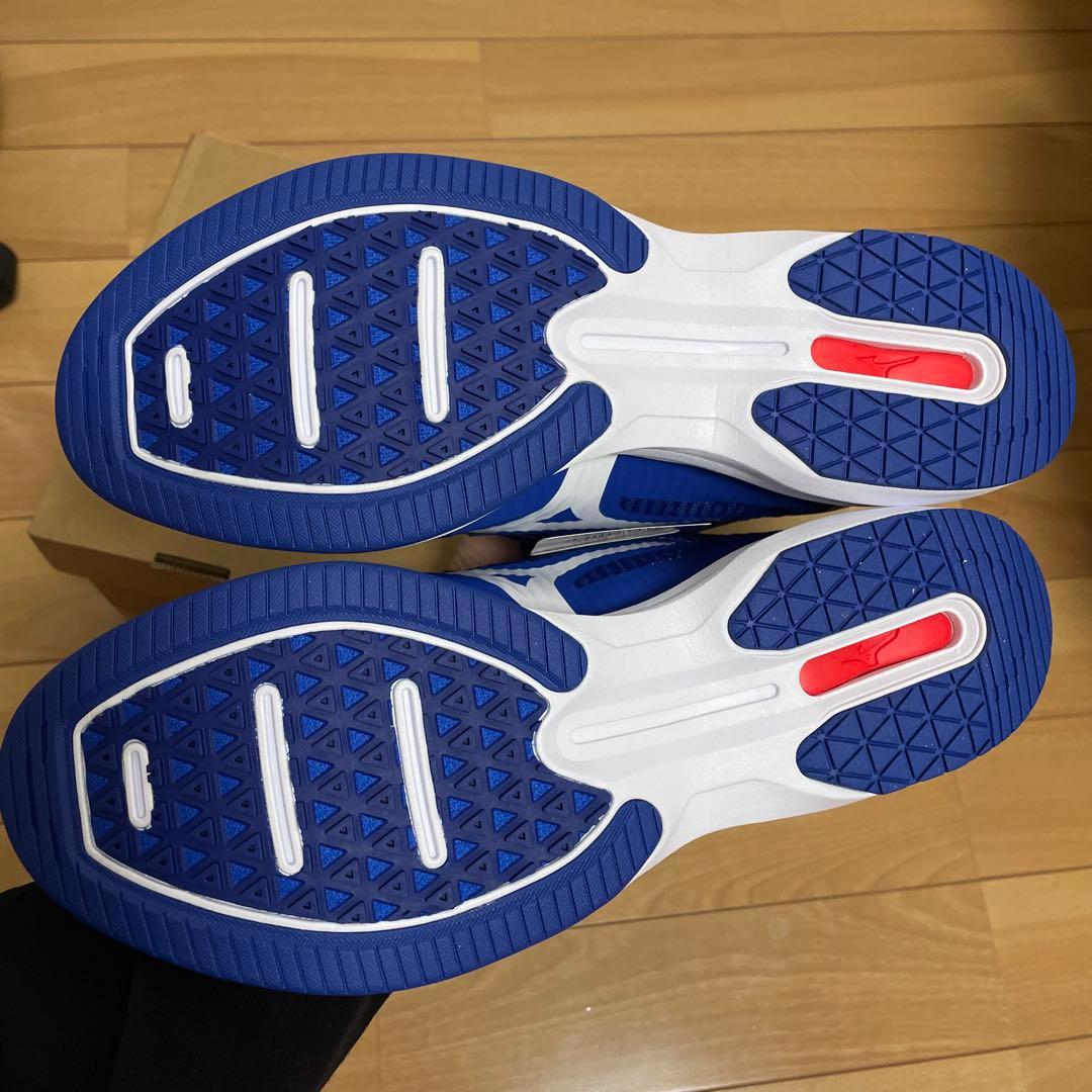 ミズノ　トレーニングシューズ ブルーホワイト