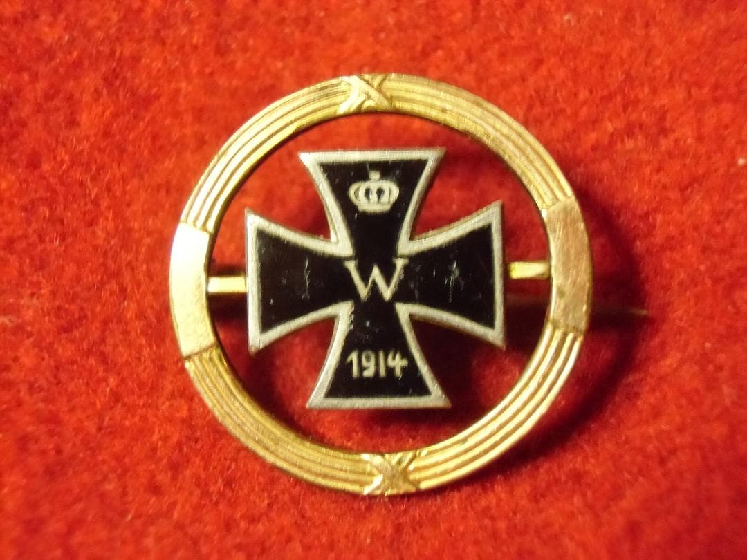 Ｗ帝政ドイツ軍/プロイセン王国＊１９１４鉄十字ブローチ（実物）