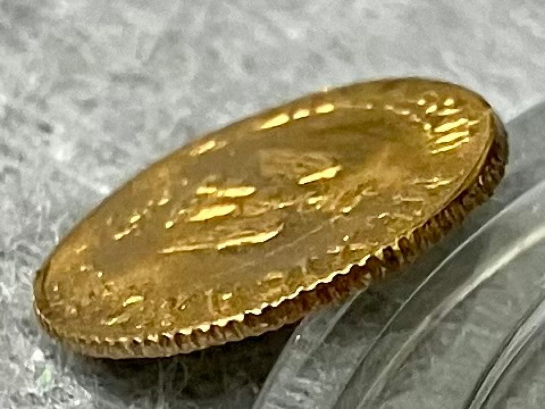 ミニ金貨② マクシミリアン金貨 メキシコ 1865年 品位900 約0.37g
