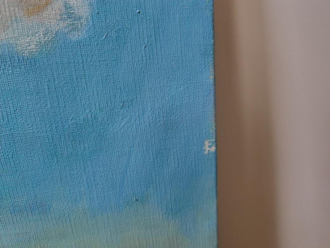 F8「雲流れる房州白浜」 絵画 油絵 油彩画 風景画 アート