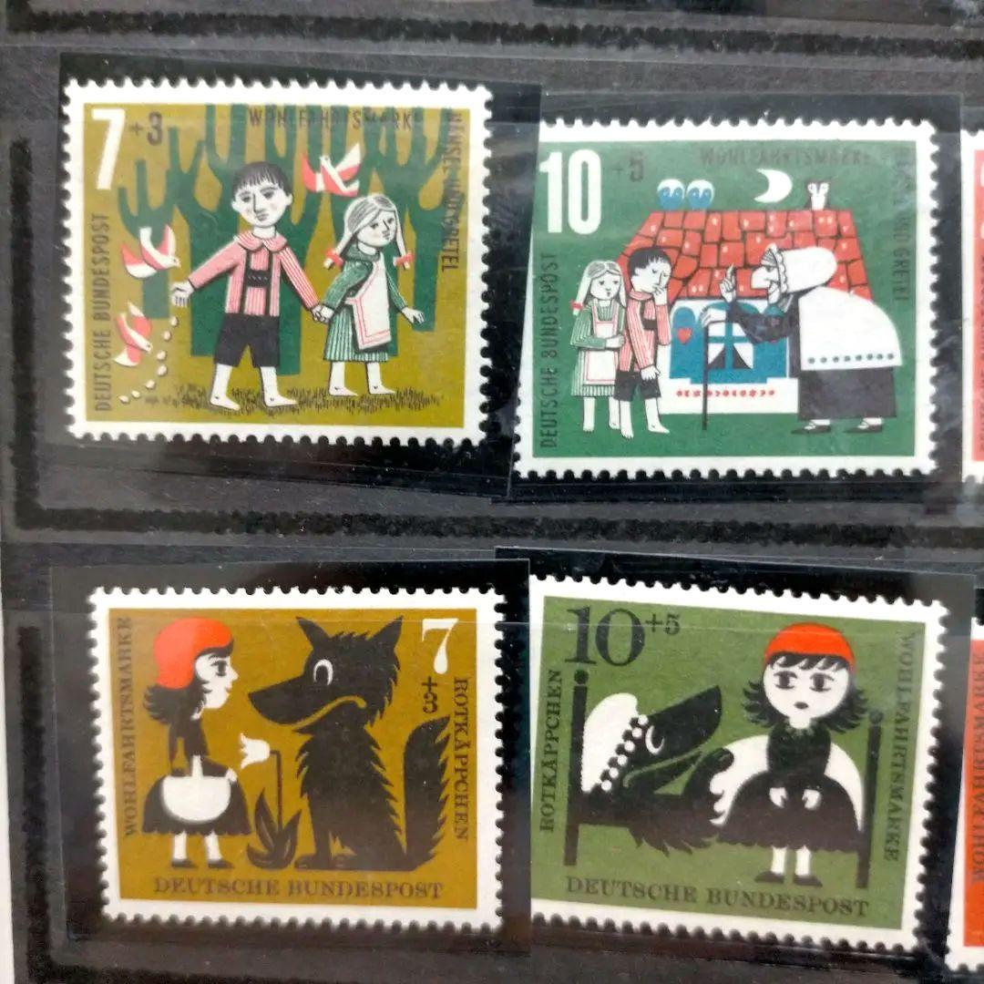 2289 外国切手 ドイツ切手 1963年グリム童話等 シリーズ9組36種新品