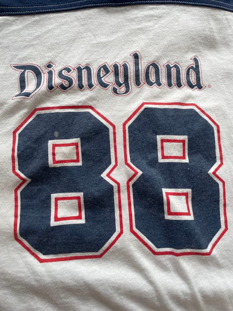 80s Disneyland フットボールTシャツ