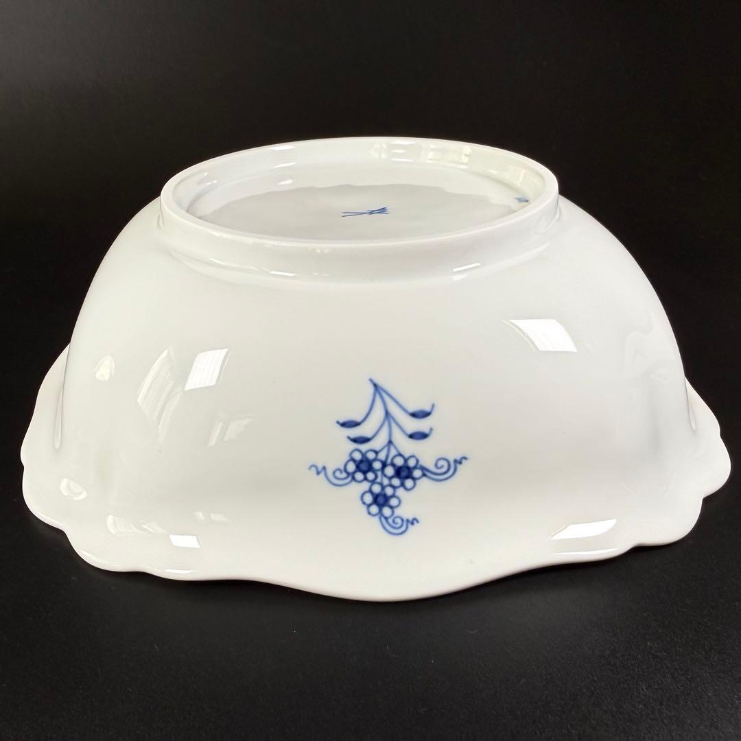 新品 マイセン ブルーオニオン スクエアボウル深皿(23cm)1枚、1級品