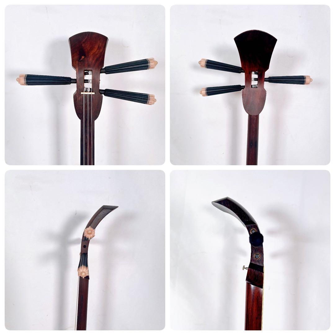 【動作品】沖縄三線 三味線　本皮　初心オススメセット　無塗装仕様　強化張り