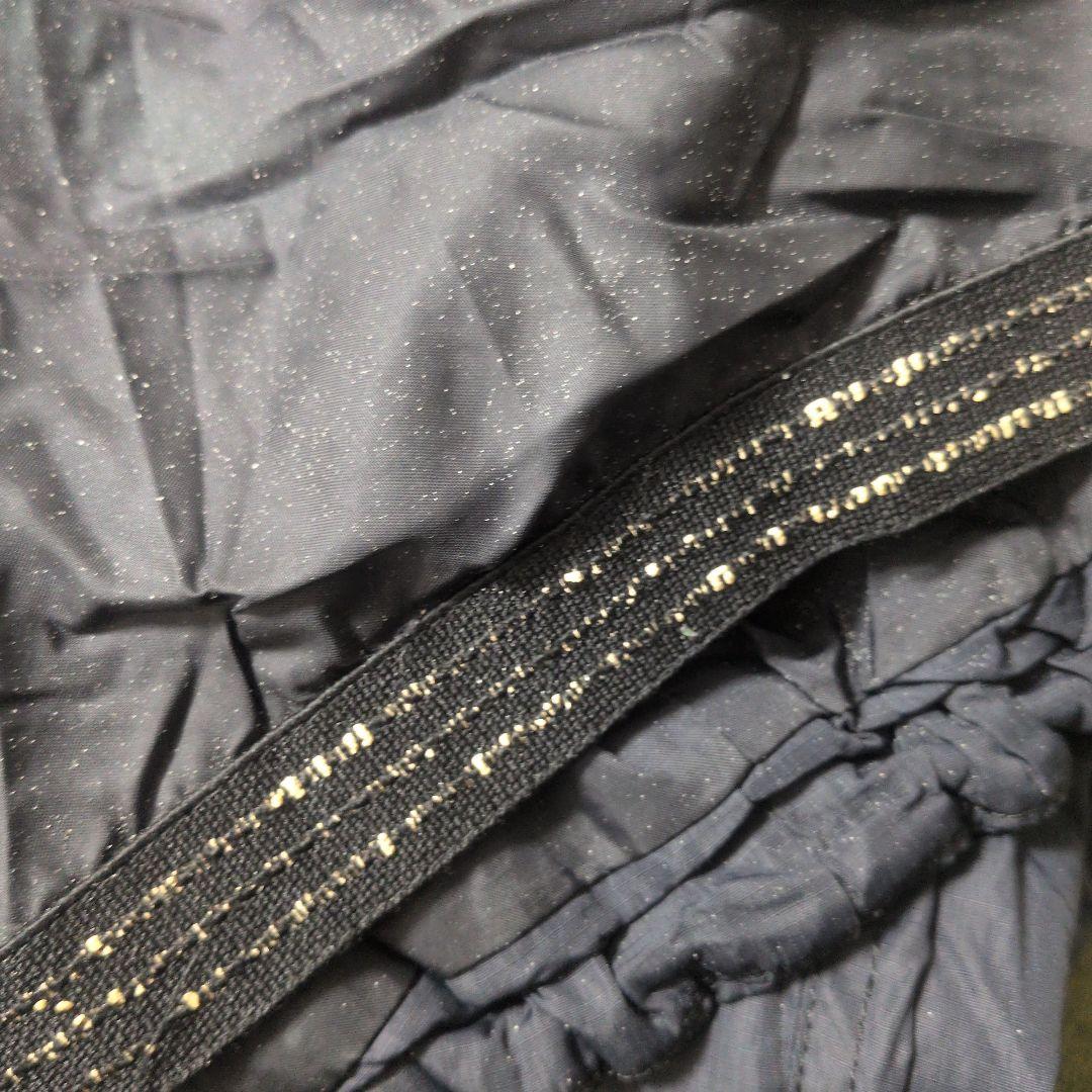 ブラック キルティングジャケット フード付き