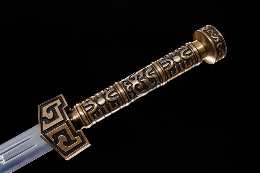 【うなされ漢の剣】古兵器 刀装具 日本刀　模造刀 居合刀 武士道 鑑賞用 美術刀